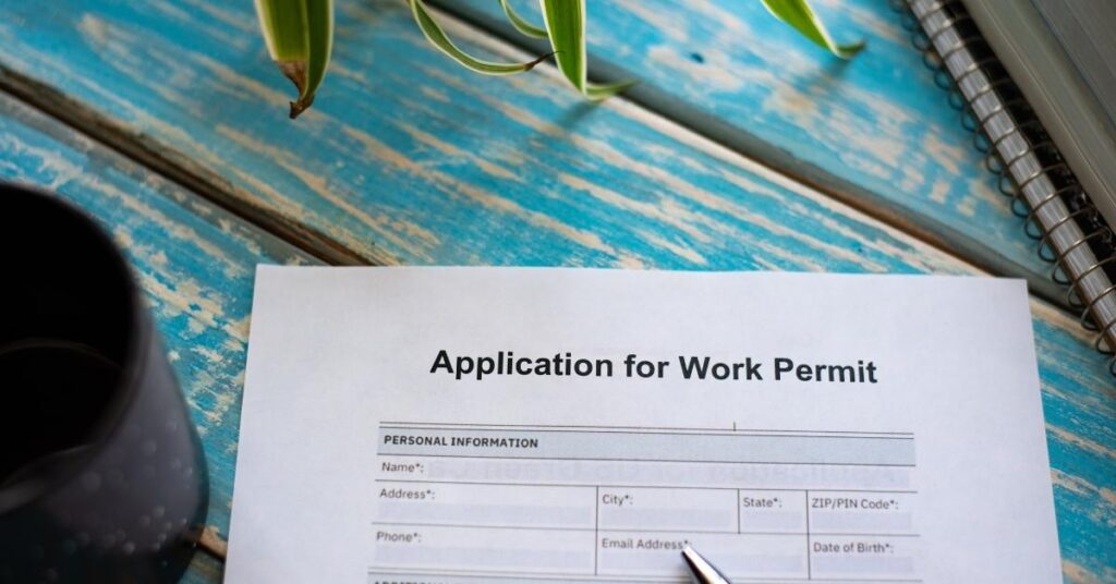 Application for work permit