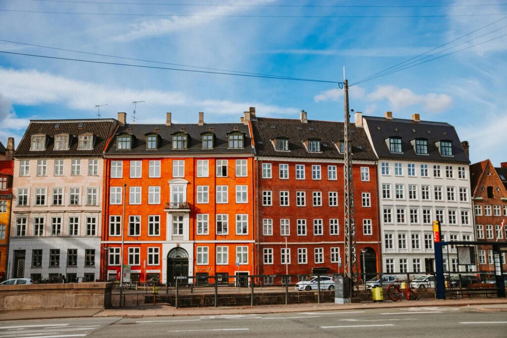 Managing the cost of living in Denmark: Affordable Street Houses on Nybrogade Street, Copenhagen, Denmark

