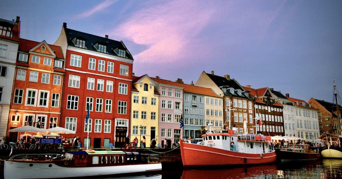 Nyhavn spring in Denmark