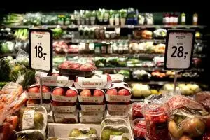 Food items in a aupermarket