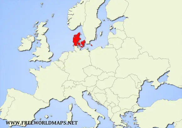 Where Is Denmark on the Map? Denmark Map on the World Map Denmark on the world map.