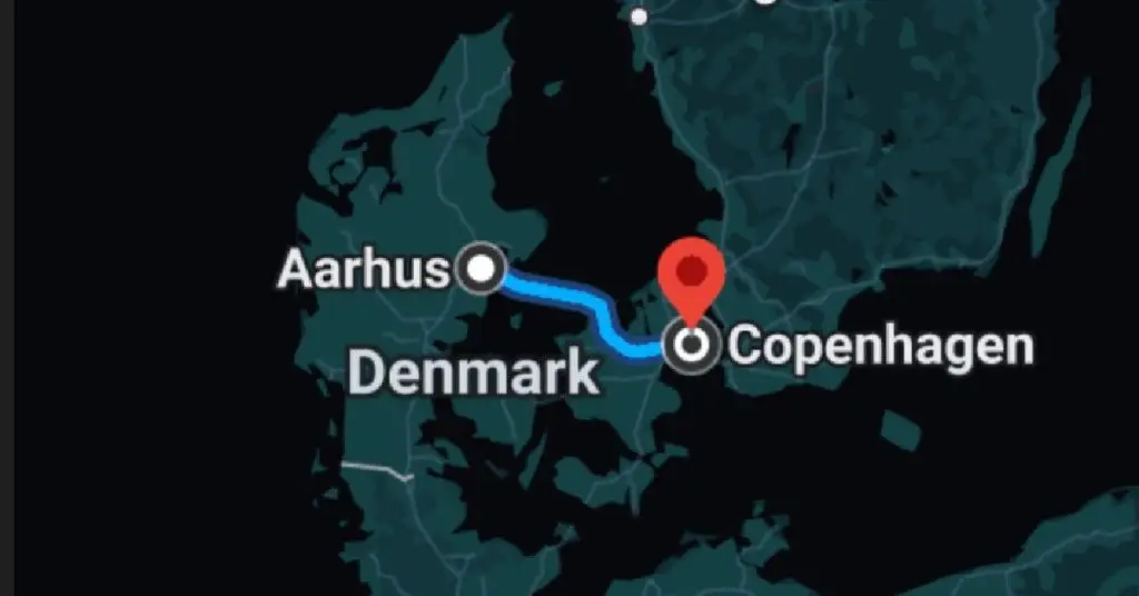 how far is aarhus from copenhagen 2