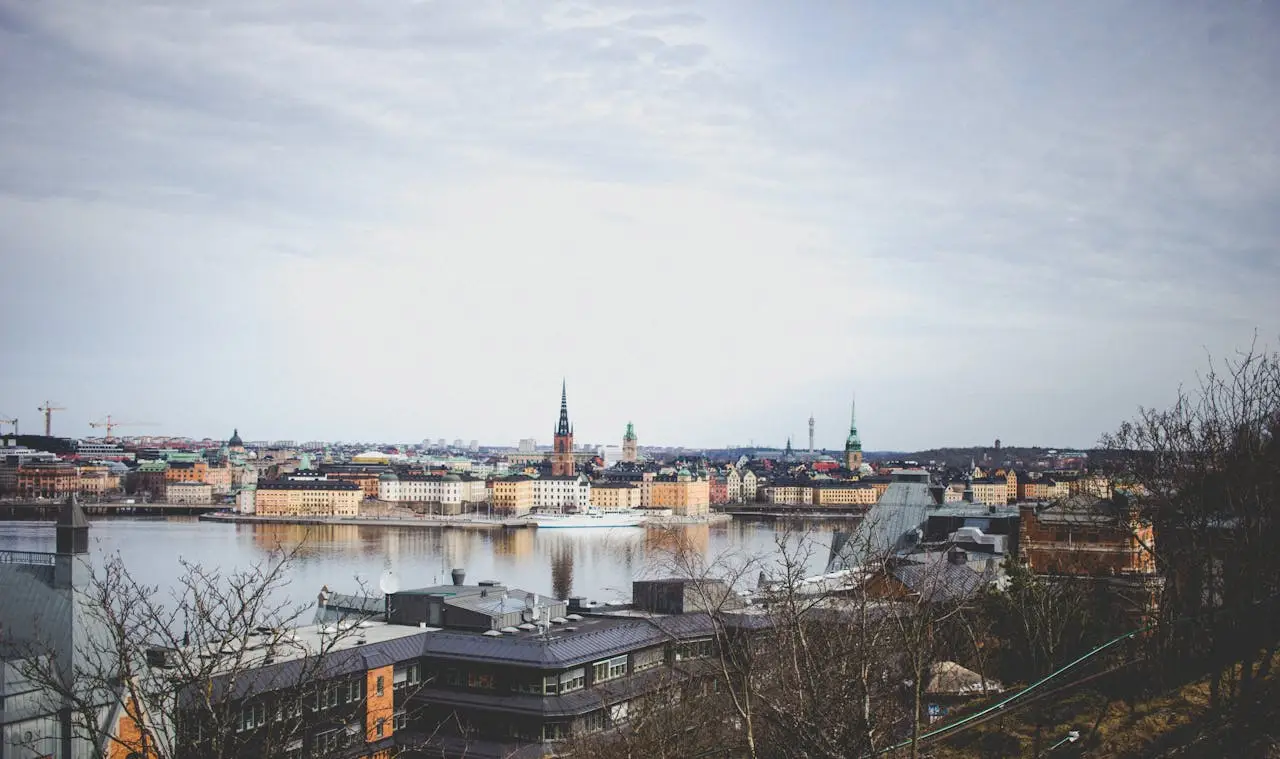How to Get from Copenhagen to Stockholm How to get from Copenhagen to Stockholm: A panoramic view of Stockholm, highlighting the city's scenic waterways, representing the connection between Copenhagen and Stockholm.