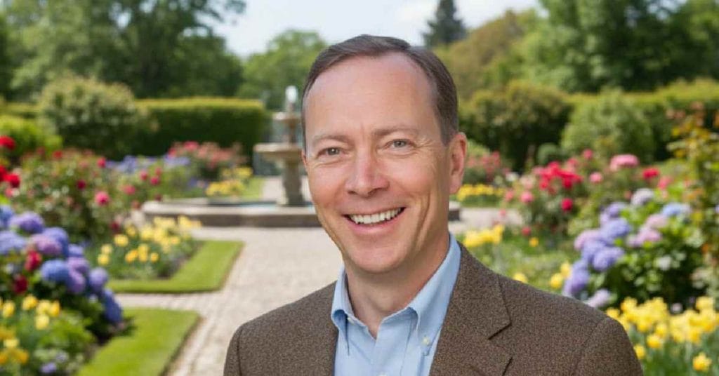 Younger Henrik Dam smiling.