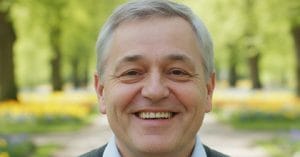 Henrik Svensmark smiling.