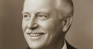 Valdemar Poulsen smiling.