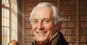 Christian Frederik Hansen smiling.