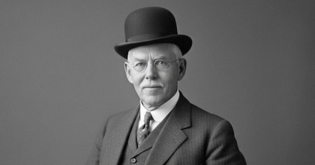 Jacob Riis in black and white.