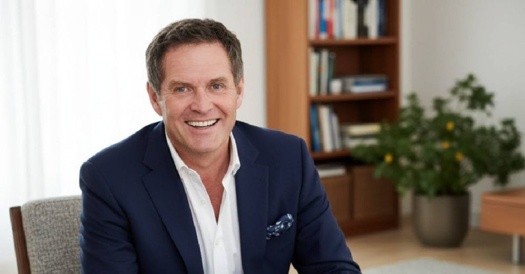 Kim Herforth Nielsen smiling.