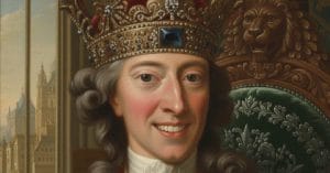 Christian VII smiling.