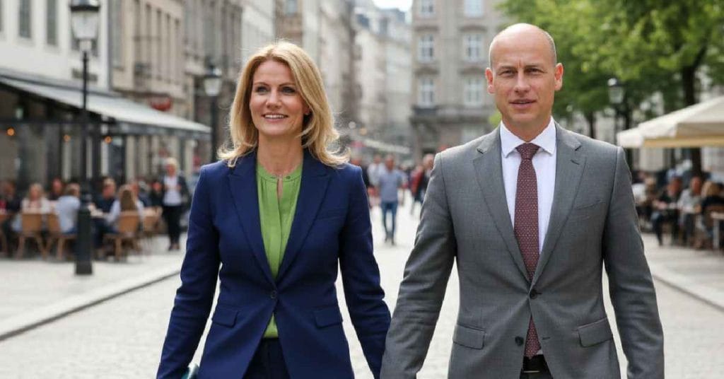 Helle Thorning Schmidt and her husband.