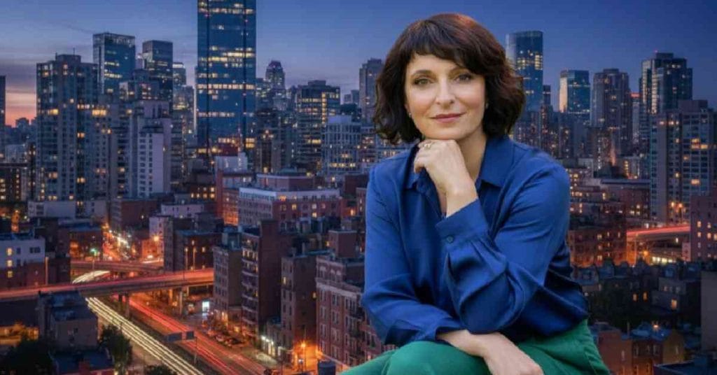 Susanne Bier sitting.