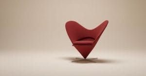 The Daring Heart Cone Chair by Verner Panton