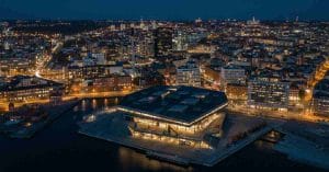 Aarhus at night.