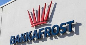 Bakkafrost P/F logo with shadow.