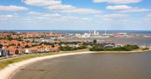 Wide view of Frederikshavn.