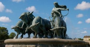 Gefion Fountain during the day.