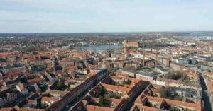 Aerial view of Kolding.