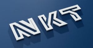 Inverted NKT A/S logo colors.