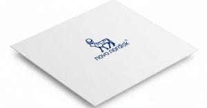 Novo Nordisk logo on a card.