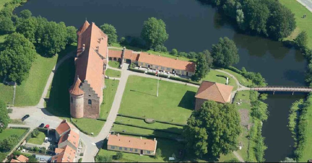 Nyborg Castle from above.
