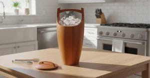 teak ice bucket