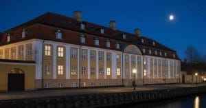 The Royal Danish Naval Museum at night.