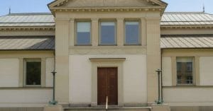 Front view of The Hirschsprung Collection building.