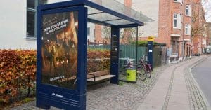 Bus stop shed in Denmark
