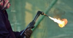 Man Uses Flamethrower