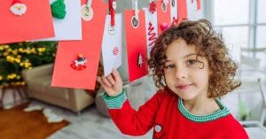 christmas kids trading cards