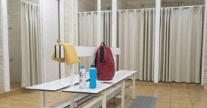 Swimming Pool in Aarhus Adds Curtains for Private Showers