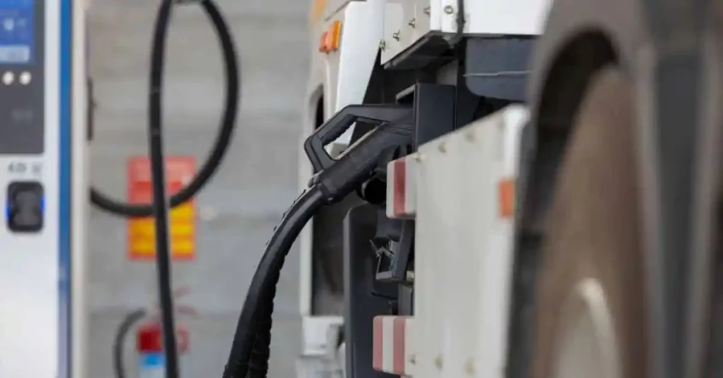 fueling fuel gas petrol at a gas station pump