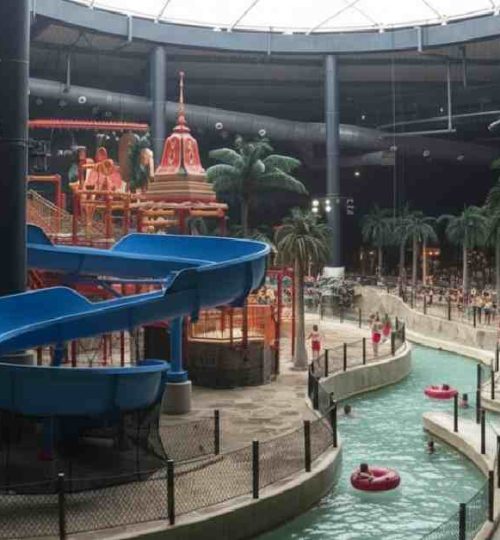 Inside Lalandia Aquadome.