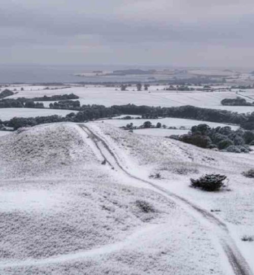 Molsbjerge National Park during winter.